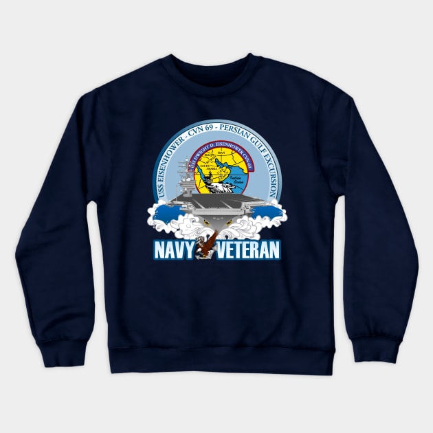 USS Eisenhower CVN69 Persian Gulf Excursion Crewneck Sweatshirt by MilitaryVetShop